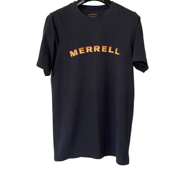 Merrell Men’s Dark Gray Wordmark Graphic Shirt Sz S - Picture 1 of 8